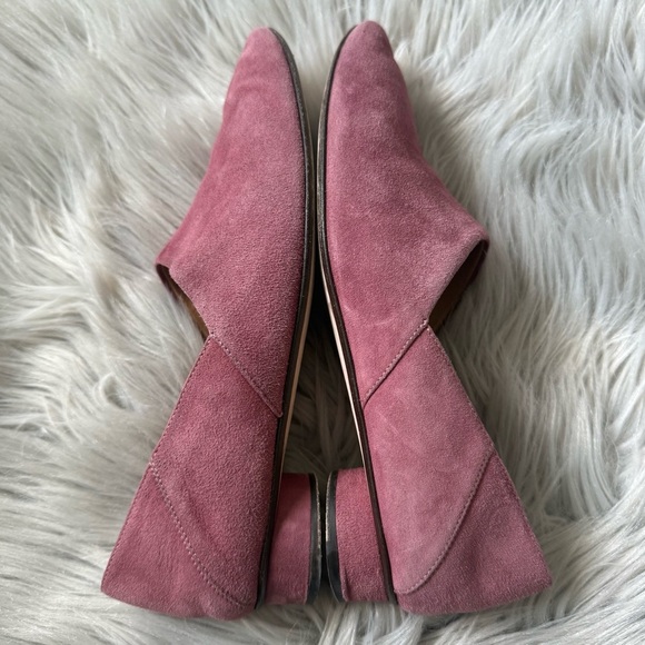 THE ROW Noelle Pink Suede Slipper Loafers Size 37 (7) - Picture 4 of 10